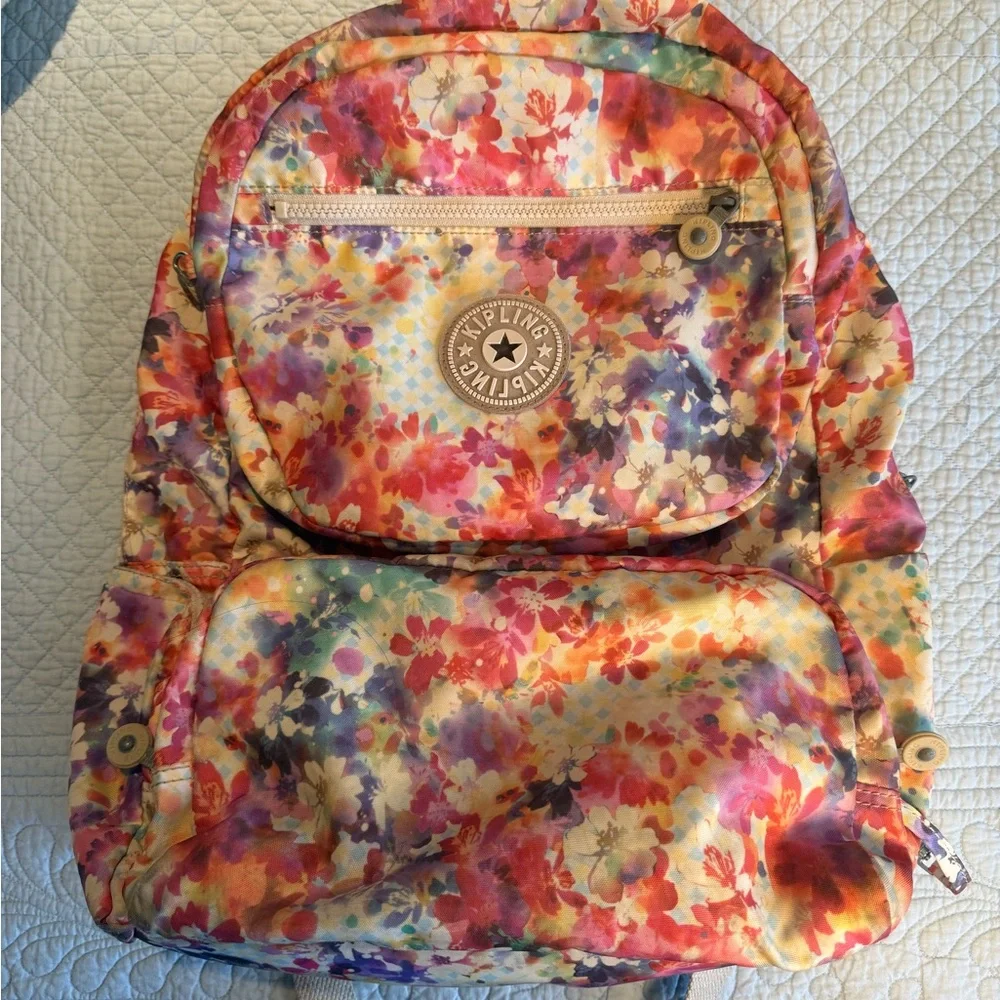 Kipling Multicolor Floral Women's Backpack - Picture 2 of 6